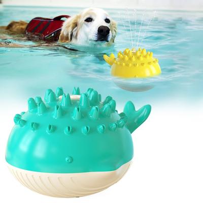 China POP DUCK Amazon New Pet Summer Viable Electric Water Float Swimming Toys Pet Bathing Water Spray Dog Toy for sale