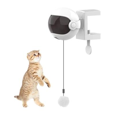 China POP DUCK Cat Teaser Yo-Yo Lifting Ball Viable Electric Floating Rotating Puzzle Pet Interactive Toys for sale