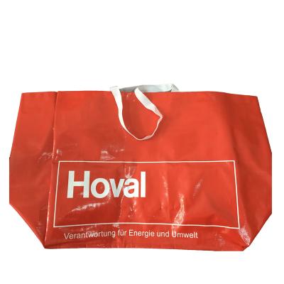 China Handled Cuztomize Laminated Large PP Woven Garbage Grocery Retail Beach Bags for sale