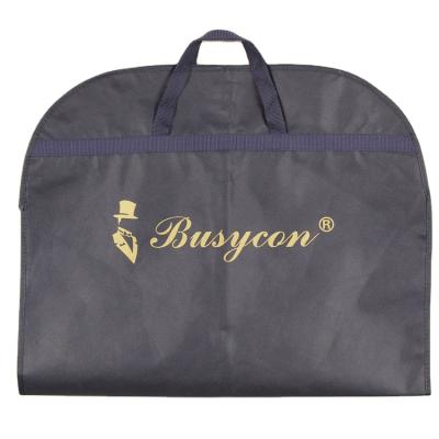 China Custom Logo Polythene Eco Friendly Foldable Non Woven Garment Tote Bags Custom Logo Polythene Storage Garment Bags for sale