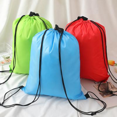 China With Custom 2 Color USB 4x6 Silk Shoe Polyester Drawstring Backpack Nylon Bag Waterproof With Handle for sale