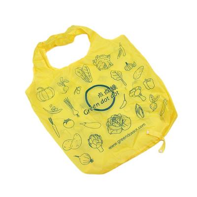 China Reclycled Artwork 190T Biodegradable Polyester Printed Vest Shopping Tote Bag Foldable With Logos for sale