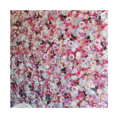 China New Year Customize High Quality Pink 3D Flowerwall Panel For Wedding Decoration for sale