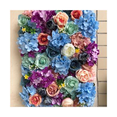 China Celebration wholesale price wedding backdrop decor panels artificial hydrangea flower wall 60*40cm flowerwall panel wedding decoration for sale