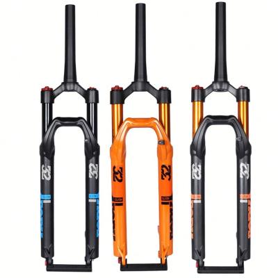 China BMX Tapered Steer Tube MTB 26/27.5/29 Inch Bicycle Front Fork Magnesium Alloy Air Suspension Fork for sale