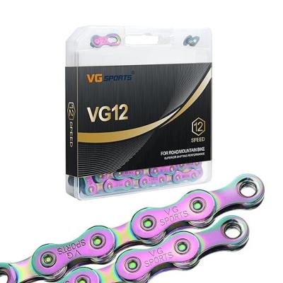 China VG Sports 12 Speed Bike Chain Full Hollow Ultra Light Bicycle Chain Suitable for Moutain  Bike Road F80/F90/F10/F11/F12 for sale