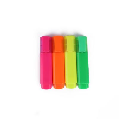 China office & Custom School Markers Logo Highlighter Pen For Promotional Gift Office High Quality Fluorescent Ink Color Highlighter With Chisel Fiber Tip for sale