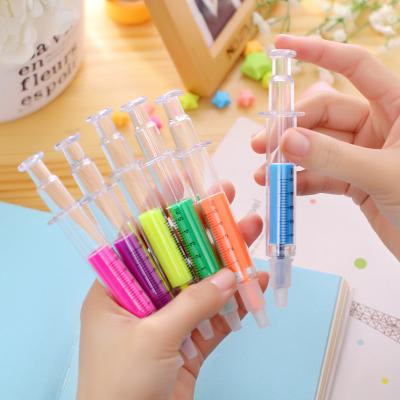 China Promotional Markers & Promotional Highlighter Bars New Shape Gift Injection Syringe Promotional Bar for sale