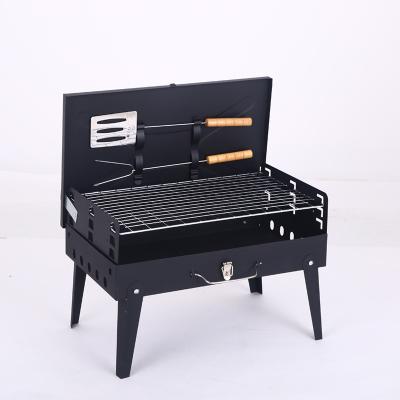 China Adjustable Size Factory Direct Sales Outdoor Portable Charcoal Grill Folding BBQ Stove Household Garden Patio Picnic BBQ Box Grill for sale