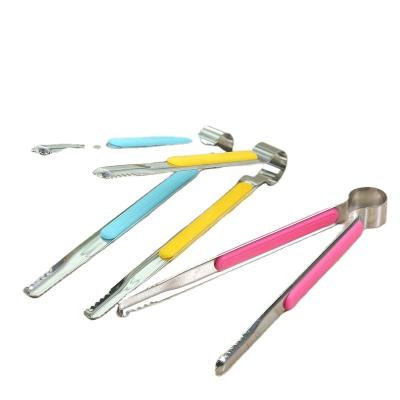 China Easily Cleaned Multicolor Food Staples Stainless Steel Barbecue Anti-scald Multifunctional Kitchen Tools Use Staples for sale