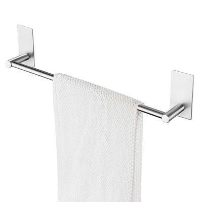 China 3M Adhesive Single Stainless Steel 304 Bathroom Kitchen Towel Rack Contemporary Towel Rack For Bathroom for sale