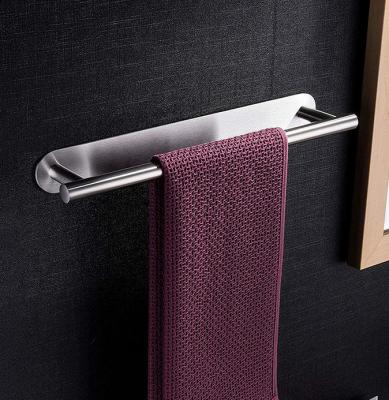 China 3M Adhesive Stainless Steel 304 Bathroom Towel Rack Contemporary Towel Rack For Bathroom Kitchen for sale