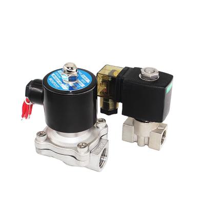 China General 2S Series Water Valve 2 Way Stainless Steel Direct Acting Normally Closed Electric Solenoid Valve (2S-160) for sale