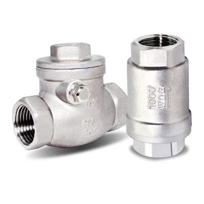 China General Stainless Steel CF8 CF8M Non Return Thread End Swing Check Valve for sale