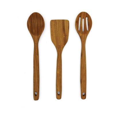 China Large Sustainable Grade Of 3 Piece Kitchen Set Serving Tools Charred Bamboo Utensil Kitchen Accessories Cookware for sale