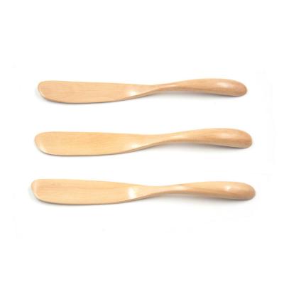 China Sustainable Handmade Wooden Butter Knife Cheese Knives Spreaders Spatulas For Kitchen for sale