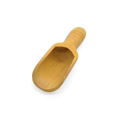 China Sustainable Mini Chinese Lotus Wood Scoops Bath Salt Spoon Candy Flour Spoon Scoops Kitchen Utensils for sale