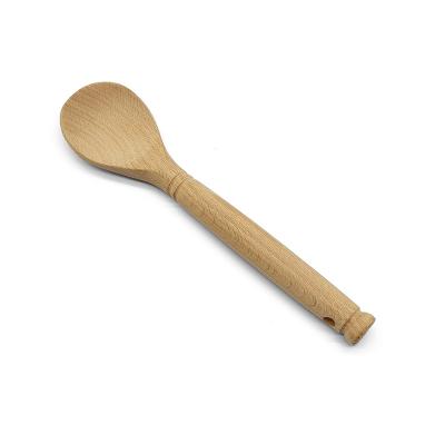 China Eco - Friendly Food Grade Beech Wood Spoon Sustainable Soup Spoon for sale