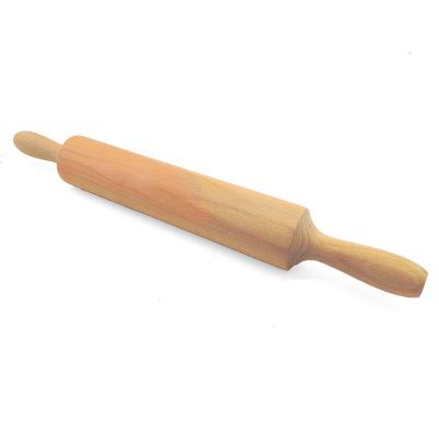 China Sustainable High quality Beech wood rolling pin whole wood with conjoined handle for sale