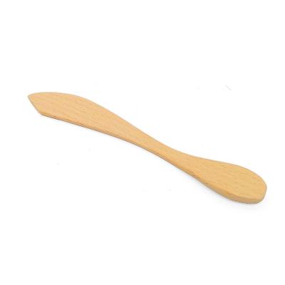 China Small Sustainable Environmental Protection Butter Knife Safety Against Accidental Injury Wooden Dinner Knife for sale