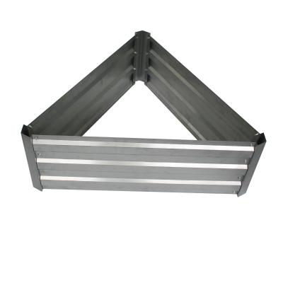 China Eco - Friendly Galvanized Steel Steel Raised Triangle Metal Vegetable Garden Bed for sale