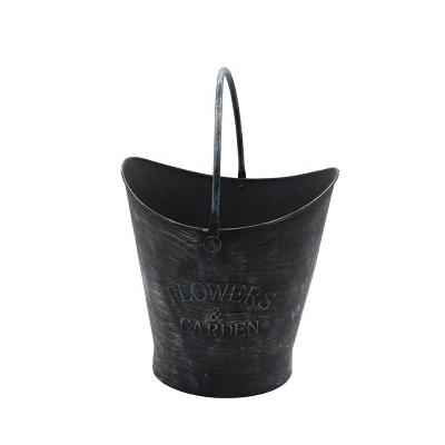 China American Style Modern Outdoor Concrete Garden Flower Pot Vertical Galvanized Planter for sale