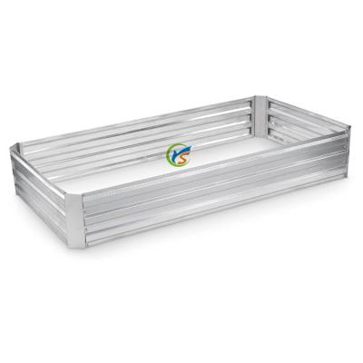 China Eco - Friendly Rectangle Galvanized Metal Planter Box for sale