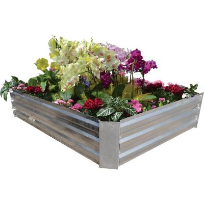 China Pentagon Flower Planter Plant Eco - Friendly Metal Galvanized Box Garden Vegetable Bed for sale