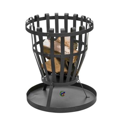 China Factory Wholesale Metal Stocked Outdoor Fire Basket for sale