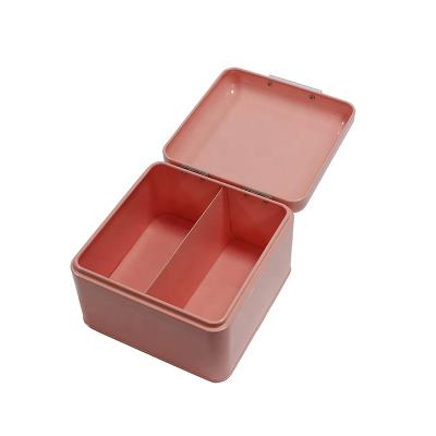 China Sustainable Pink Household Items Metal First Aid Medicine Storage Box for sale