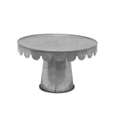 China Sustainable Single Tier Cake Cupcake Plants Decor Galvanized Metal Stand for sale