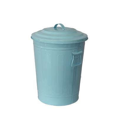 China Sustainable Manufacturer 18L Galvanized Steel Garbage Bin for sale