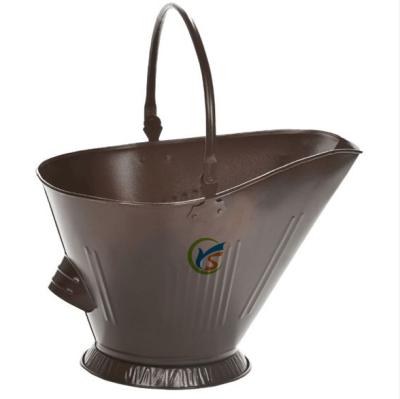 China Coal Trough Bucket Fireplace Accessories Storage Coal or Ash Or Wood Metal Bucket for sale