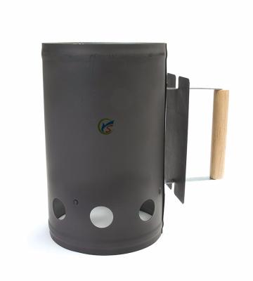 China Easily Cleaned Black Metal Charcoal Chimney Starter for sale