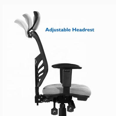 China Ergonomic Task Office Chair (Height) Adjustable Swivel Chair Black Executive Office with Adjustable Arms and Headrest for sale