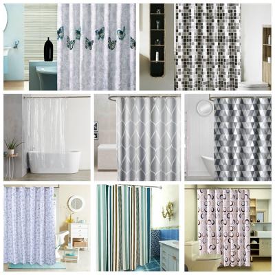 China Viable i@home Inventory Clearance Drop Shipping Waterproof Shower Curtain Wholesale Bathroom Peva Polyester Shower Curtains for sale