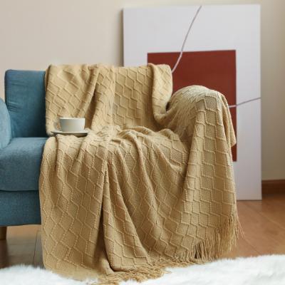 China i@home Eco-Friendly Cashmere Knitted Blanket Knitted Blanket Nordic Blanket Throw For Living Room Bedroom for sale