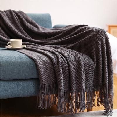 China Eco-Friendly i@home Knitted Blanket Knitted Blanket Throw Designer Adult Blanket For Living Room Bedroom for sale