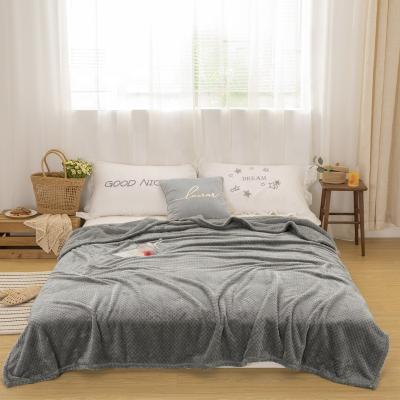 China Wholesale i@home Arny Green Coral Warm Plush Warm Plush Folded Soft Fleece Blanket for sale