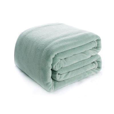 China i@home Fashion Waterproof Design Knitted Flannel Fleece Blankets Blanket Luxury 100% Polyester Fabric for sale