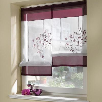 China i@home Modern Wholesale 100% Polyester Home Embroidery Window Shade Roman Curtain for sale