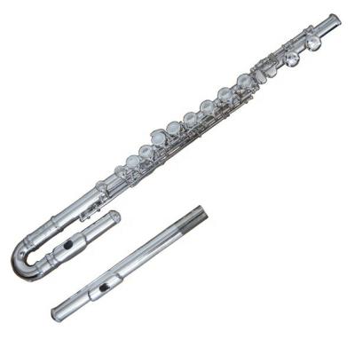 China Wholesale Professional Silver Plated Or Curved Main Common Flute Musical Instrument OEM Closed Hole 16 Grade Straight Tide Intermediate Music for sale