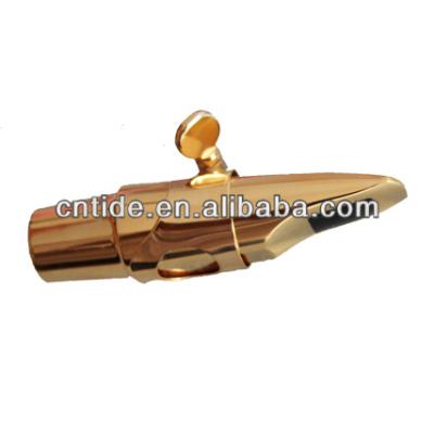 China High Grade Jazz Type Metal Saxophone Gold Lacquer Mouthpiece for sale