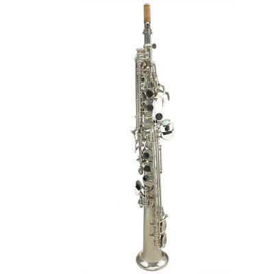 China High Grade Silver Plated Soprano Saxophone, Silver Plated for sale