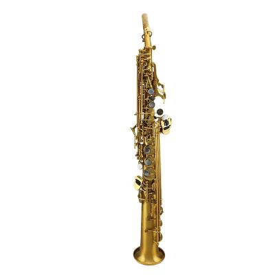 China Black Nickel Plated Popular Body Grade Original Brass Color Polished Straight Soprano Saxophone for sale