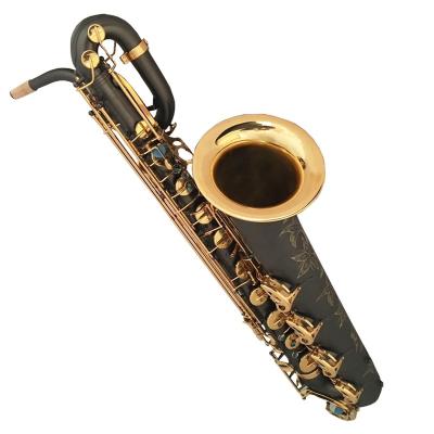 China Professional Matt Tide Black Nickel Plated Music Baritone Saxophone Customize Make Available Bari Sax Brass Matt Black Keys Matt Black Nickel Plated eb for sale