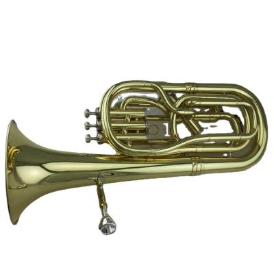 China Professional Tone Bb Gold Lacquer Baritone Horn BH9255 for sale