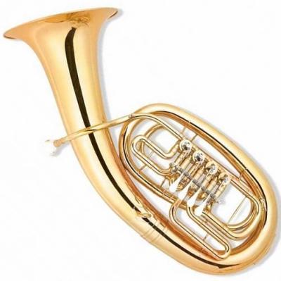 China China Student Grade Yellow Brass Gold Lacquer 4 B Gold Lacquer Head Flat Euphonium for sale