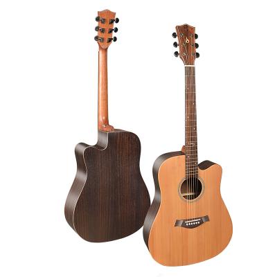 China OEM Cheap Solid Red Wood Service Direct Selling Manufacturer Handmade Impeccable Guitar 41 Inch Acoustic Guitar for sale