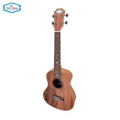 China High Tide Music Wholesale OEM Nylon Strings 4 23 Inch Mahogany Ukulele for sale